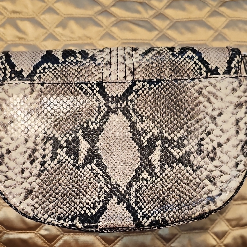 Brahmin Snake Print Women's Bag - Black and Gray - Picture 3 of 4